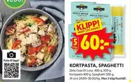 ICA Kvantum KORTPASTA, SPAGHETTI erbjuda