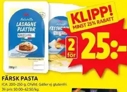 ICA Kvantum FÄRSK PASTA erbjuda