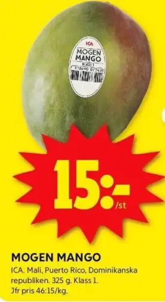 ICA Kvantum MOGEN MANGO erbjuda