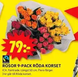 ICA Kvantum ROSOR 9-PACK RÖDA KORSET erbjuda