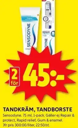 ICA Kvantum TANDKRÄM, TANDBORSTE erbjuda