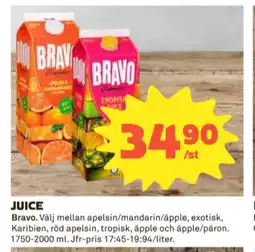 Coop Bravo juice erbjuda