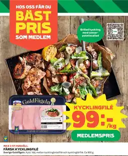 Coop Guldfågeln kycklingbröstfilé erbjuda