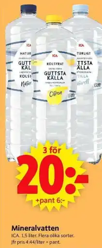 ICA Supermarket Mineralvatten erbjuda