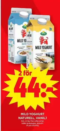 ICA Maxi Arla yoghurt erbjuda