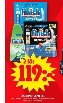 ICA Maxi Finish diskmaskintabs erbjuda