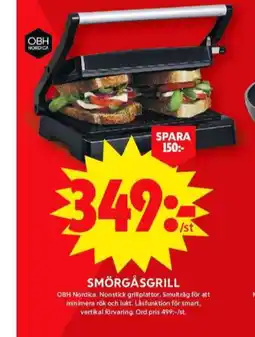 ICA Maxi Obh nordica smörgåsgrill erbjuda