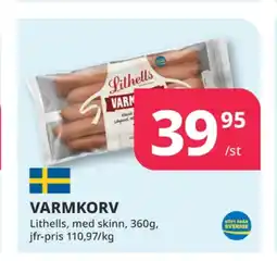 Tempo Lithells varmkorv erbjuda