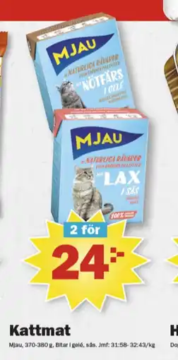 Pekås Mjau kattmat erbjuda