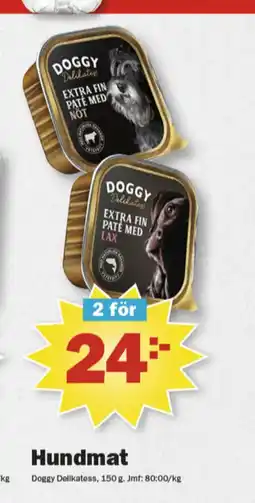 Pekås Doggy hundmat erbjuda