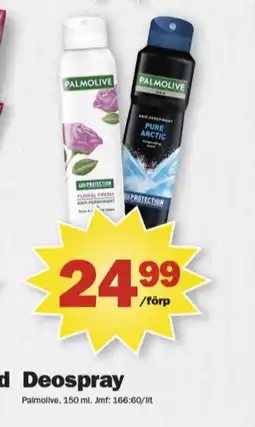 Pekås Palmolive deodorant spray erbjuda