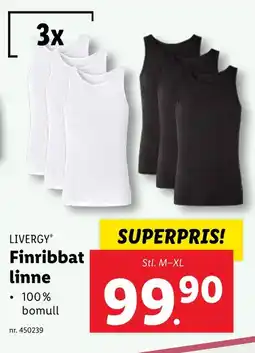 Lidl Finribbat linne erbjuda