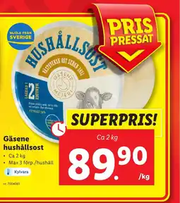 Lidl Gäsene hushållsost erbjuda