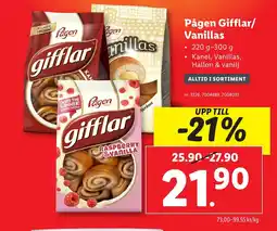 Lidl Pågen Gifflar/ Vanillas erbjuda