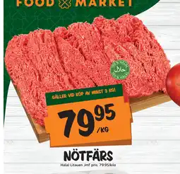 Bazaar Food market NÖTFÄRS erbjuda