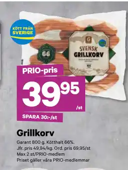 City Gross Grillkorv erbjuda