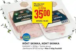 Willys RÖKT SKINKA, KOKT SKINKA erbjuda
