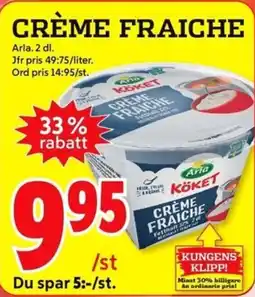 ICA Kvantum CRÈME FRAICHE erbjuda