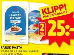 ICA Kvantum FÄRSK PASTA erbjuda