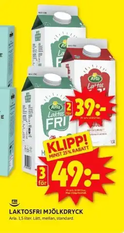 ICA Kvantum LAKTOSFRI MJÖLKDRYCK erbjuda