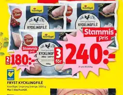 ICA Kvantum FRYST KYCKLINGFILÉ erbjuda