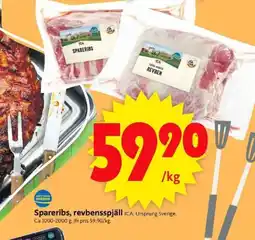 ICA Supermarket Spareribs, revbensspjäll erbjuda