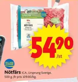 ICA Supermarket Nötfärs erbjuda