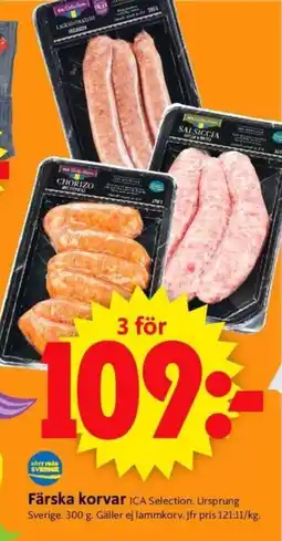 ICA Supermarket Färska korvar erbjuda