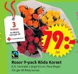 ICA Supermarket Rosor 9-pack Röda Korset erbjuda