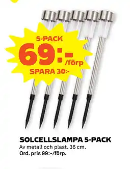 Stora Coop SOLCELLSLAMPA 5-PACK erbjuda