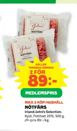 Stora Coop NÖTFÄRS erbjuda