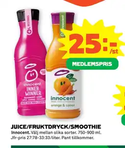 Stora Coop JUICE/FRUKTDRYCK/SMOOTHIE erbjuda