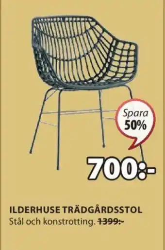 JYSK ILDERHUSE TRÄDGÅRDSSTOL erbjuda
