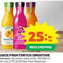 Coop JUICE/FRUKTDRYCK/SMOOTHIE erbjuda