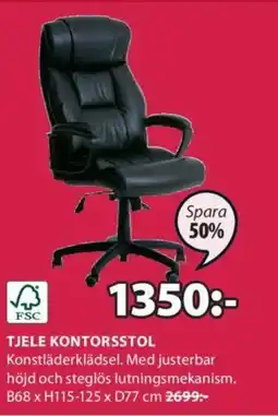 JYSK TJELE KONTORSSTOL erbjuda