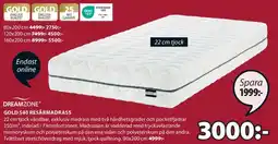 JYSK GOLD S40 RESÅRMADRASS erbjuda