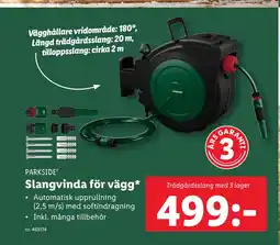 Slangvinda för vägg