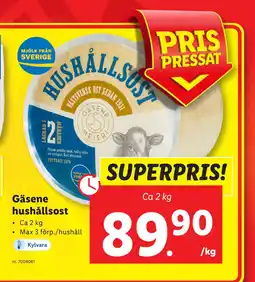 Lidl Gäsene hushållsost erbjuda