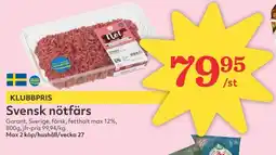 Hemköp Svensk nötfärs erbjuda