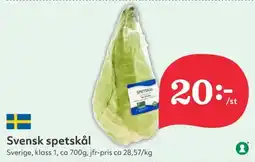 Hemköp Svensk spetskål erbjuda