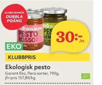 Hemköp Ekologisk pesto erbjuda