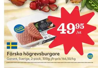 Hemköp Garant högrevsburgare erbjuda