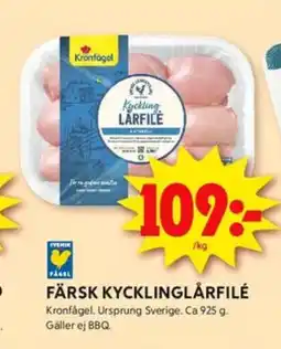 ICA Kvantum Kronfågel kycklinglårfile erbjuda