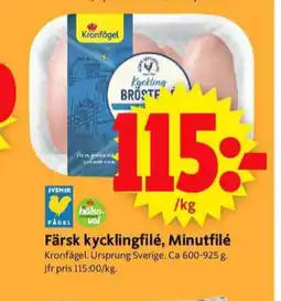 ICA Supermarket Kronfågel kycklingfilé erbjuda