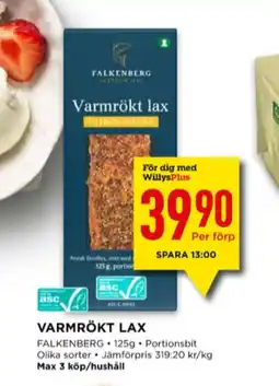 Willys Falkenberg seafood lax erbjuda