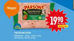 Willys Pärsons vegetarpålägg erbjuda