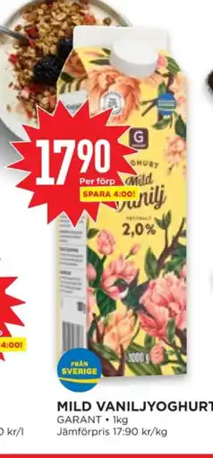 Willys Hemma Garant yoghurt erbjuda