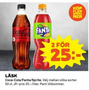 Coop Coca Cola Zero Läskedryck erbjuda