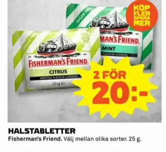 Coop Fishermans Friend Halstabletter erbjuda