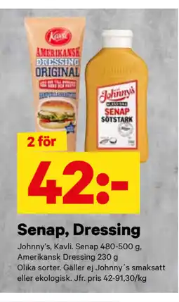 City Gross Senap, Dressing erbjuda